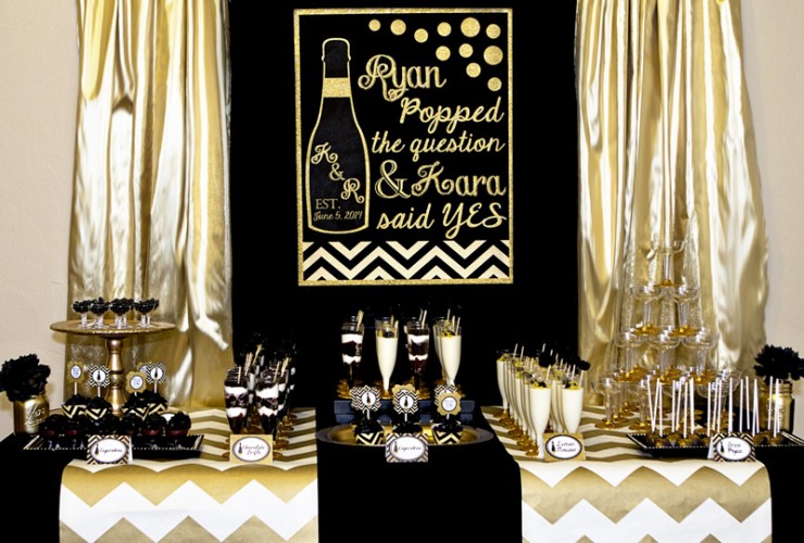 Black and Gold Bridal Shower