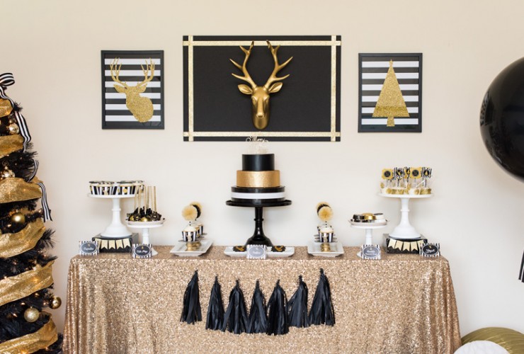 Black & Gold Christmas Party