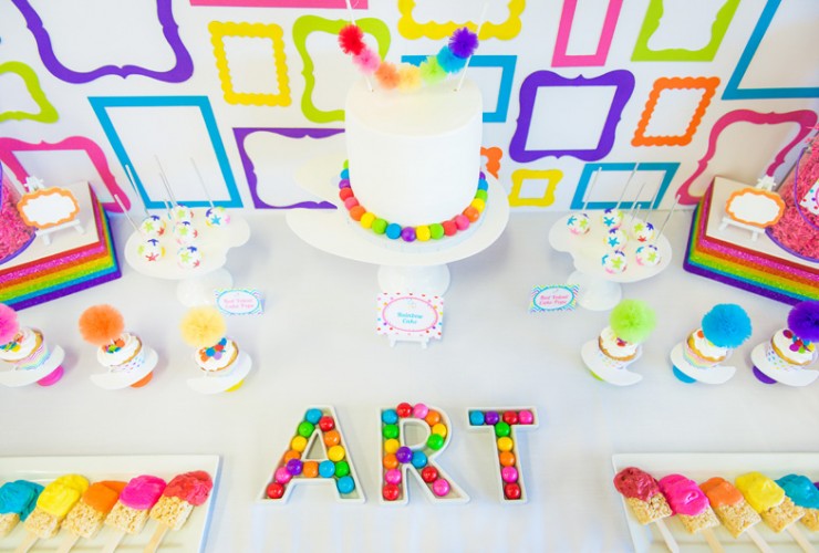 Rainbow Art Birthday Party