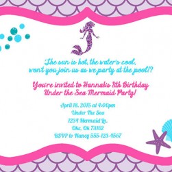 Mermaid Birthday Invitation