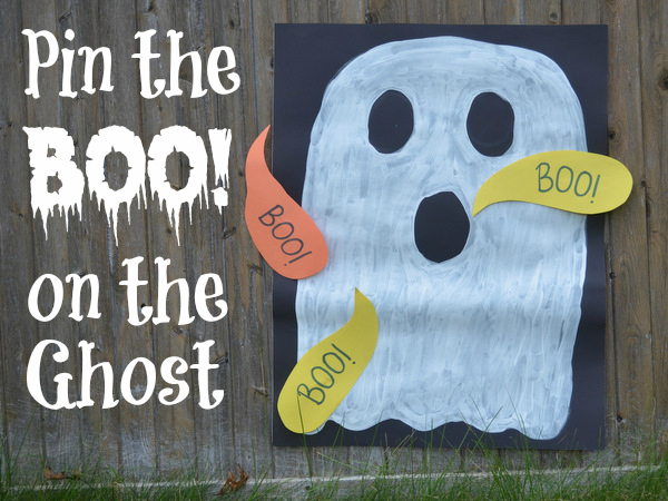Pin the BOO on the Ghost Halloween Party Game
