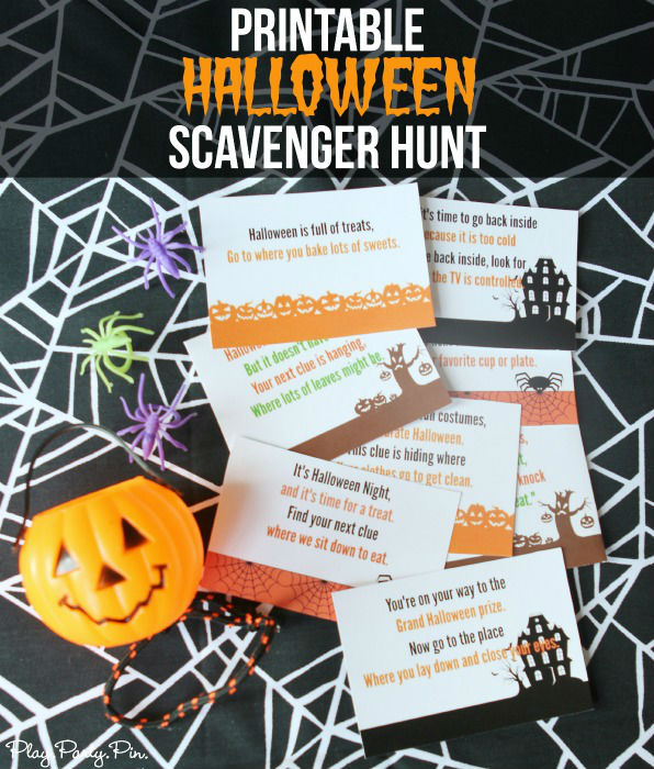Printable-Halloween-scavenger-hunt-Kids Halloween Party Game
