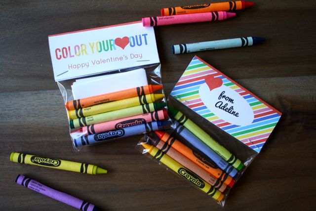 Free printable crayon valentine