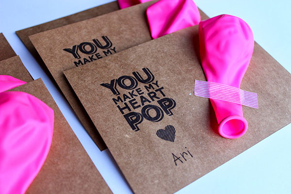 DIY Valentines Idea with balloons