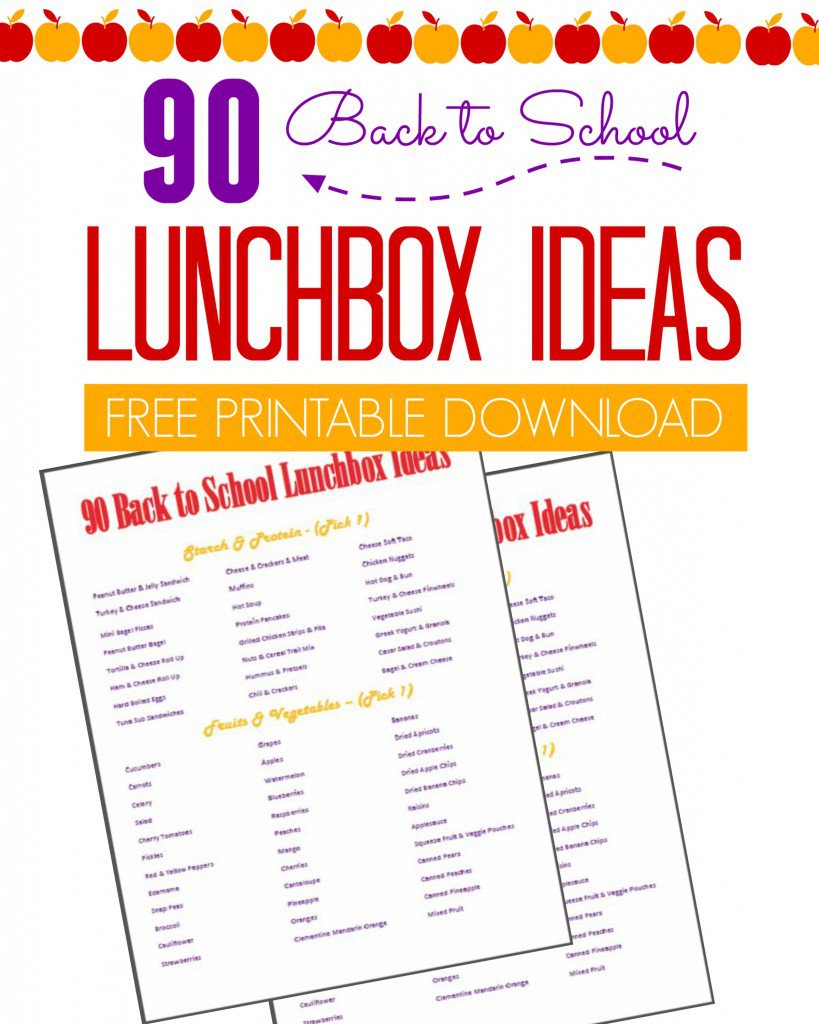 lunchbox ideas for back to school
